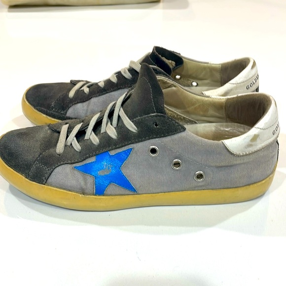 Golden Goose Blue and Gray Sneakers. Size 8 - Picture 1 of 6